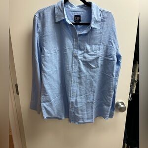 GAP Light Blue Button-Up Shirt - Size S oversized